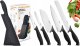 Excellent Houseware Zestaw komplet 5 noży Fiskars 1073023 czarny 12