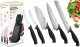 Excellent Houseware Zestaw komplet 5 noży Fiskars 1073023 czarny 14