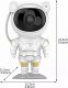 Severno Kids Projektor gwiazd, lampka nocna LED Astronauta + pilot 11