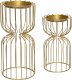 Atmosphera Zestaw metalowych świeczników na tealight, złote 1