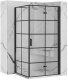 Alkotest REA-K6963 / REA / MOLIER / DRZWI PRYSZNICOWE SKŁADANE BLACK KRATKA 100X190 UNIWER. TRANSPARENT / 1