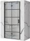 Alkotest REA-K6963 / REA / MOLIER / DRZWI PRYSZNICOWE SKŁADANE BLACK KRATKA 100X190 UNIWER. TRANSPARENT / 6
