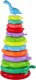 LeanToys Piramidka Żyrafa Układanka 13 Kółek Kolorowa 43cm x 18cm x 18cm 2