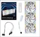 Wentylator Lian Li UNI FAN SL Wireless 120 Reverse Blade 3-pack biały (12RSL1W3W) 3