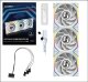 Wentylator Lian Li UNI FAN SL Wireless LCD 120 Reverse Blade 3-pack biały (12RSLLCD1W3W) 3