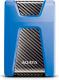 Dysk zewnętrzny HDD ADATA DashDrive Durable HD650 2TB Czarno-niebieski (AHD650-2TU31-CBL) 1