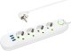 Blow 98-225# Przedłużacz sieciowy ps-450 4-gniazda 3xusb 5m biały 2x1mm 1