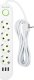 Blow 98-225# Przedłużacz sieciowy ps-450 4-gniazda 3xusb 5m biały 2x1mm 3