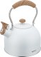 KingHoff Czajnik z gwizdkiem biały 2.5l (KH-1860) 8