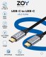 Kabel USB ZOY USB-C - USB-C 1m Czarno-srebrny (ZCCC1) 4
