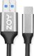 Kabel USB ZOY USB-A - USB-C 2 m czarny-srebrny (ZCAC2) 1