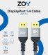 Kabel ZOY DisplayPort - DisplayPort 1.8m szary (ZCD18) 4
