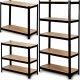 Funfit Regał metalowy magazynowy 180x90x40 cm czarny 13