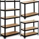 Funfit Regał metalowy magazynowy 180x90x40 cm czarny 4