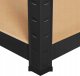 Funfit Regał metalowy magazynowy 180x90x40 cm czarny 7