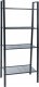AWD Interior Regał metalowy czarny 148x61,8 cm 4 półki z ażurowej siateczki 2