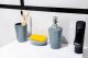 Dozownik do mydła AWD Interior Dozownik łazienkowy do mydła w płynie 280 ml szary chrom kamionka 5