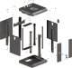Lanberg ML SZAFA INSTALACYJNA RACK WISZĄCA 19" 6U 600X450 SZARA DRZWI PERFOROWANE LANBERG (FLAT PACK) 8