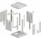 Lanberg ML SZAFA INSTALACYJNA RACK WISZĄCA 10" 4U 300X300 SZARA DRZWI PRZESZKLONE LANBERG (FLAT PACK) 4