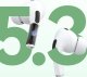 Słuchawki Dudao Słuchawki U19 douszne TWS bezprzewodowe Bluetooth 5.3 z wyświetlaczem LED - białe 5