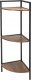 Home Styling Collection Regał narożny metalowy, 3 półki z MDF, 23,5 x 23,5 x 76 cm 1