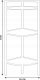 Home Styling Collection Regał narożny metalowy, 3 półki z MDF, 23,5 x 23,5 x 76 cm 2
