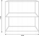 Home Styling Collection Loftowy regał z 2 półkami, metal i MDF, 71 x 31 x 85 cm 3