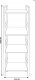Home Styling Collection Metalowy regał do salonu z 4 półkami z MDF, 29,5 x 23,5 x 106,5 cm 3