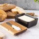PORCELANOWA MASELNICZKA Z NOŻYKIEM POKRYWKA AKACJA KLAUSBERG KB-7784 CZARNA 9