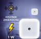 Lampka wtykowa do gniazdka VERGIONIC Kontaktowa lampka nocna LED 6,5x6,5cm 220V z czujnikiem zmierzchu 12