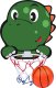 Eddy Toys TABLICA DO KOSZYKÓWKI 40x30CM Z PIŁKĄ DINO 1