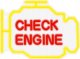 Dekoracja świąteczna ATL Neon PLEXI LED CHECK ENGINE yellow red NNE21 Neolia 2