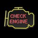 Dekoracja świąteczna ATL Neon PLEXI LED CHECK ENGINE yellow red NNE21 Neolia 3