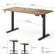 Biurko SENSE7 NOJO LIGHT Ciemnobrązowe 140 cmx70 cm 8