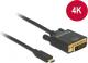 Kabel USB Delock USB-C - DVI-D 2 m Czarny (85321) 2