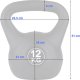 Kettlebell Funfit winylowy 12 kg 3