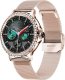 Smartwatch Giewont Smartwatch Damski Veltori VT320-1 Złota Bransoleta + Różowy Pasek Silikonowy 2