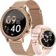 Smartwatch Giewont Smartwatch Damski Veltori VT310-1 Złota Bransoleta + Różowy Pasek Silikonowy 1