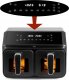 FRYTKOWNICA DWUKOMOROWA BEZTŁUSZCZOWA AIRFRYER Eldom FR210 DUŻA PODWÓJNA 9L 9