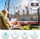 Trampolina ogrodowa Neo-Sport Trampolina ogrodowa 12ft/374cm z siatką zewnętrzną i drabinką 4