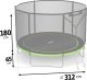 Trampolina ogrodowa Neo-Sport NeoSport Trampolina ogrodowa 10ft/312cm z siatką zewnętrzną i drabinką 3