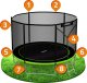Trampolina ogrodowa Neo-Sport NeoSport Trampolina ogrodowa 10ft/312cm z siatką zewnętrzną i drabinką 8