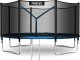 Trampolina ogrodowa Neo-Sport NeoSport Trampolina ogrodowa 12ft/374cm z siatką zewnętrzną i drabinką 2