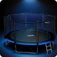 Trampolina ogrodowa Neo-Sport NeoSport Trampolina ogrodowa 12ft/374cm z siatką zewnętrzną i drabinką 5