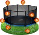 Trampolina ogrodowa Neo-Sport NeoSport Trampolina ogrodowa 12ft/374cm z siatką zewnętrzną i drabinką 9