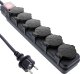 Alcasa InLine® Outdoor-Steckdosenleiste, 6-fach Schutzkontakt, IP44, mit Schalter, 5m 1