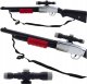 LeanToys Karabin Strzelba Rekwizyt Pasek Na Ramię Luneta Czarny Dźwięki 65cm 1