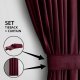 AmeliaHome AmeliaHome Zasłona VELVET styl klasyczny na taśmie 140x270 czerwona 2