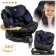 Fotelik samochodowy Nukido Fotelik samochodowy Aero Line czarno-granatowy 0-36 kg ISOFIX 7