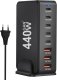 Zasilacz do laptopa Reagle SZYBKA ŁADOWARKA 8 w 1 GaN III 440W PD 5x USB C 3x QC 3.0 DO LAPTOPA IPHONE 1
